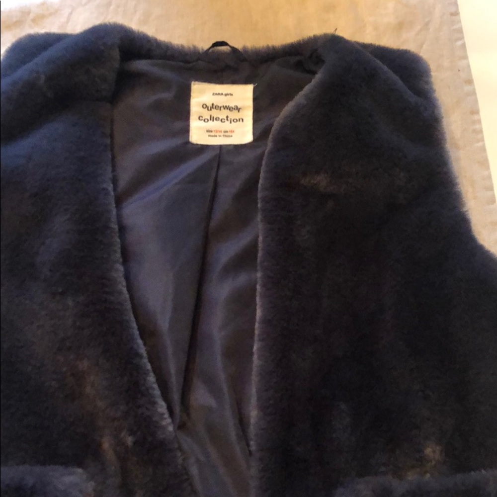 Zara faux fur vest